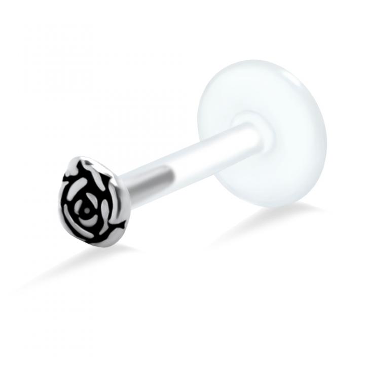 PTFE Tragus Labret Rose silber schwarz goldfarbig roségoldfarbig