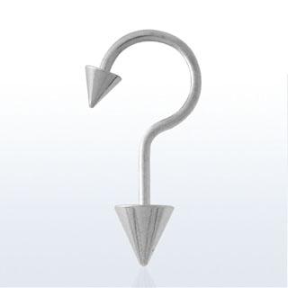 hocn16 Brustwarzenpiercing Haken Hook 4mm + 6mm Spitzen Nippel Ohr Piercing