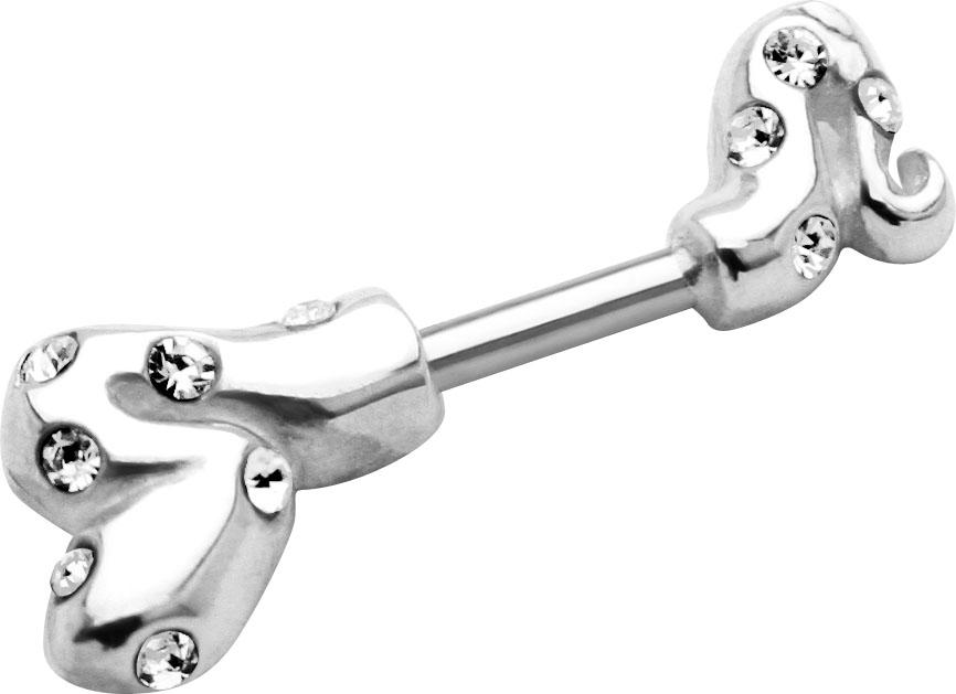 Helix Tragus Piercing Schlange Kristall Steine Barbell Ohr Schmuck