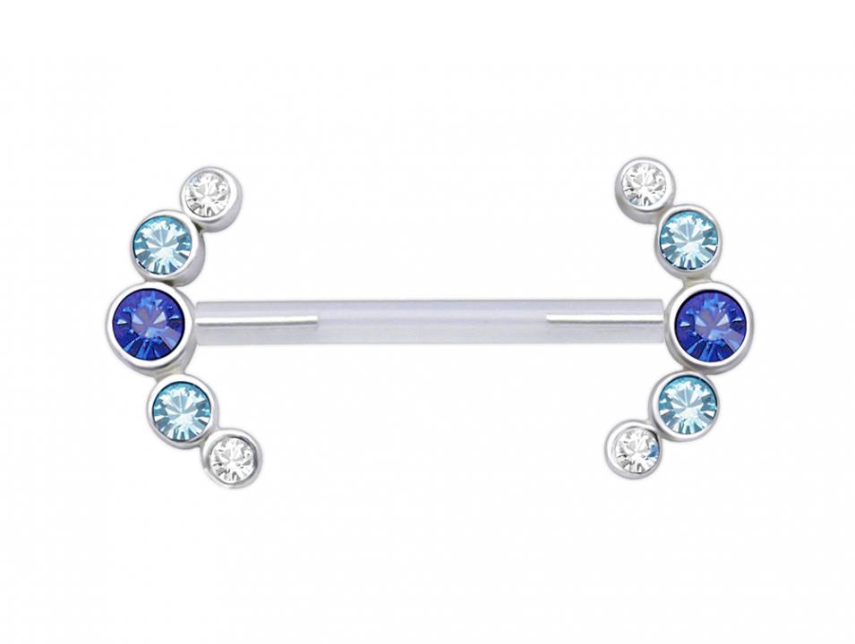 INP-07-AQAS7gqi6UB1PoGRY Brustwarzenpiercing PMFK Kristalle blau Barbell Nippel Piercing