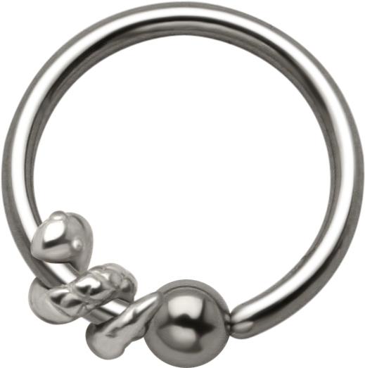 BCR Klemmring Schlange Piercing Ring