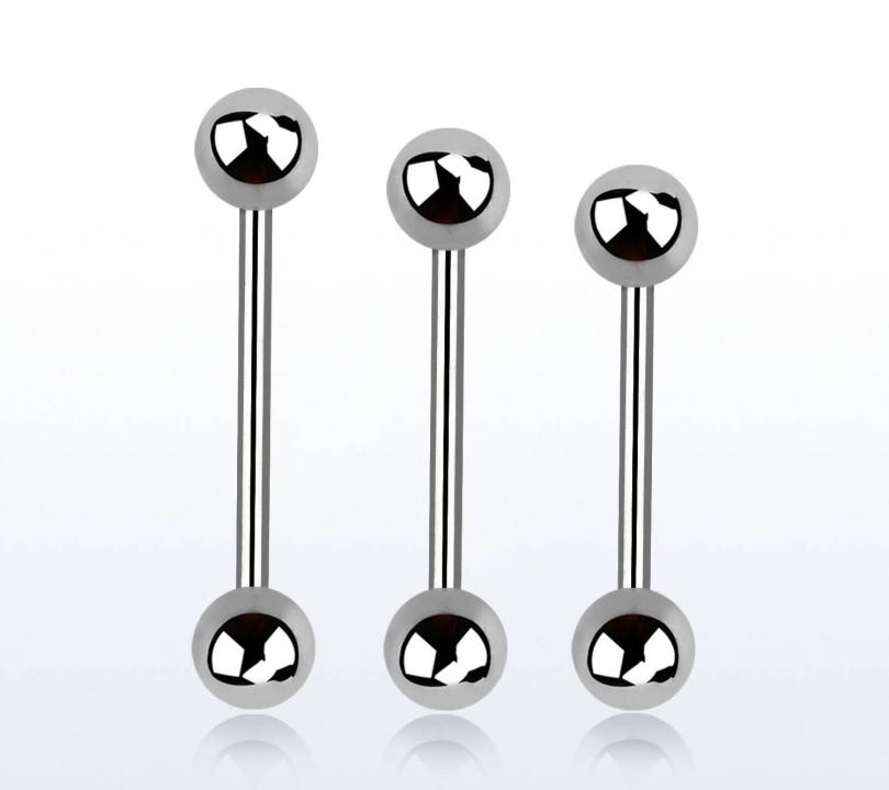 Standard Piercing Barbell Chirurgenstahl mit Kugeln 0.8mm bis 1.6mm Stärke