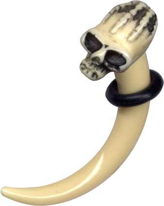 p3247_3 Piercing Expander Acryl Dehnungssichel Alien beige Claw