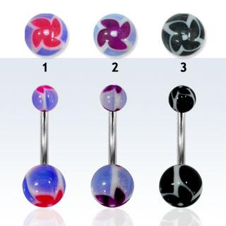 bndxh Bauchnabelpiercing Blume Acryl Kugel Titan u Stahl Banane