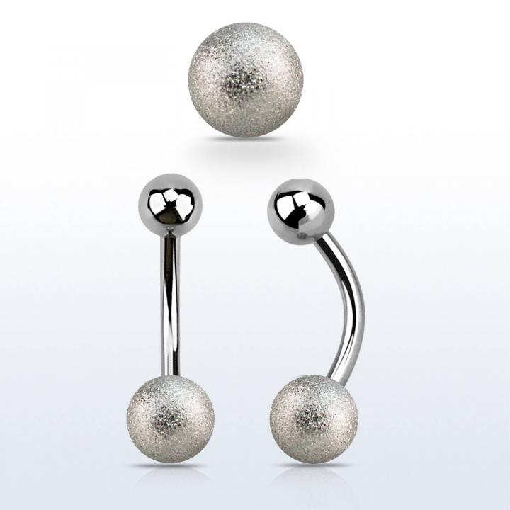 Banane Curved Barbell mit 6mm Diamantoptik-Kugel