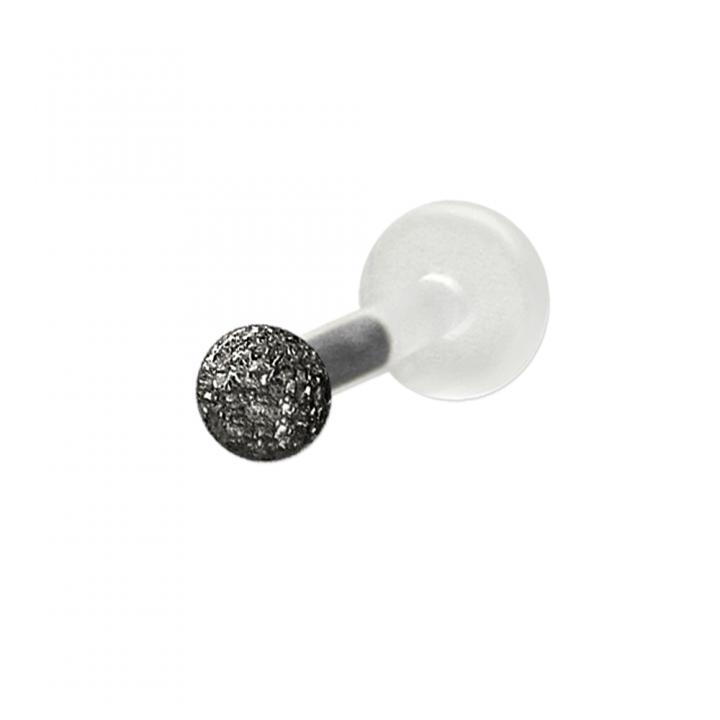 PTFE Tragus Labret 2.5mm-Diamantoptik-Kugel silber schwarz goldfarbig roségoldfarbig