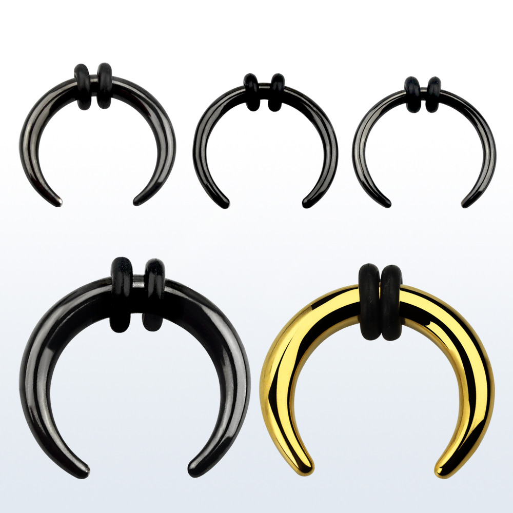 Septum Buffalo Claw Büffelring schwarz oder goldfarbig Chirurgenstahl 316L