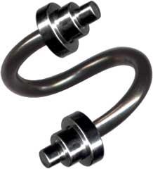 14031 Piercing Spirale Hantel Kugeln Stahl 1,2mm/1,6mm Twister