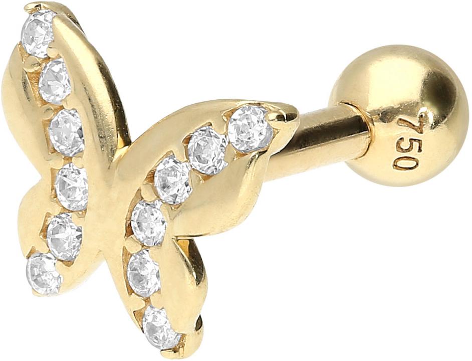 🦚 18Karat Gold Gelbgold Ohrpiercing Schmetterling Helix Tragus 🦚 18Karat Gold Gelbgold Ohrpiercing Schmetterling Helix Tragus