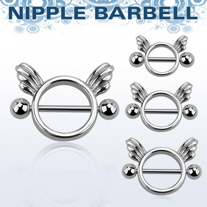 Brustwarzenpiercing Schild Barbell Nippel Flügel Piercing