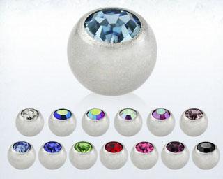 ps13920_2 Piercing Titan Klemmkugel Swarowski Kristall Kugel 13 Farben Verschluss