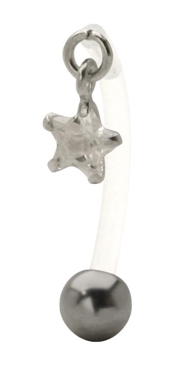 bdt-206_kopie Bauchnabelpiercing PTFE Stern Kristall Anhänger Piercing Banane