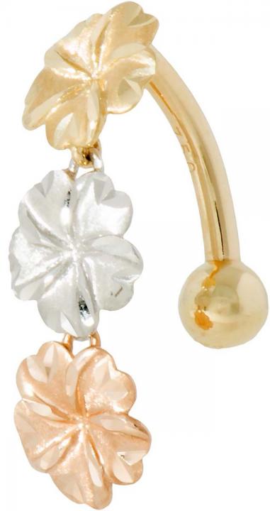 🦚 Bauchnabelpiercing 18karat Gold Gelbgold in drei Goldtönen 🦚 Bauchnabelpiercing 18karat Gold Gelbgold in drei Goldtönen