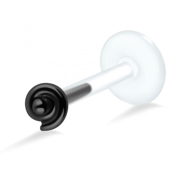 PTFE Tragus Labret Spirale silber schwarz goldfarbig roségoldfarbig