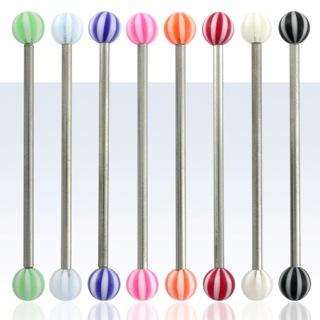 Barbell Piercing Beach Balls 7 Farben Stahl Hantel