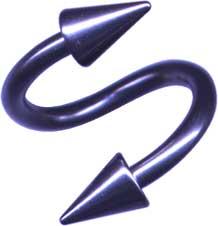 19017 Piercing Spirale Zartlila mit Spitzen Stahl 1.2 / 1.6 mm Twister