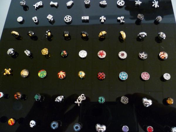 dp05a Zungenpiercings mit Stahlmotiven oder Kristalldesign in 1.6mm x 16mm aus Displayauflösung (Preis je