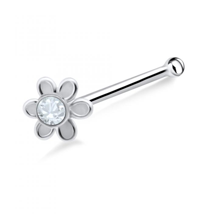 Nasenstecker Pin Blume Silber silberfarbig schwarz goldfarbig roségoldfarbig