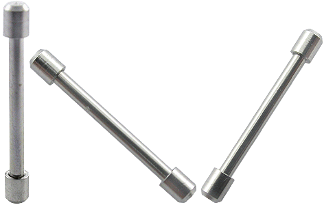 bar133_3 Piercing Barbell mit zwei Cups Kugeln Stahl   1.2mm Stabstärke