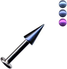 24003 Piercing Labret Stecker Spitze farbiges Titan anodisiert 7 Farben