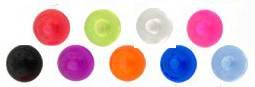Piercing Barbell Hantel mit farbigen UV-Acryl Kugeln aus Titan 9 Farben