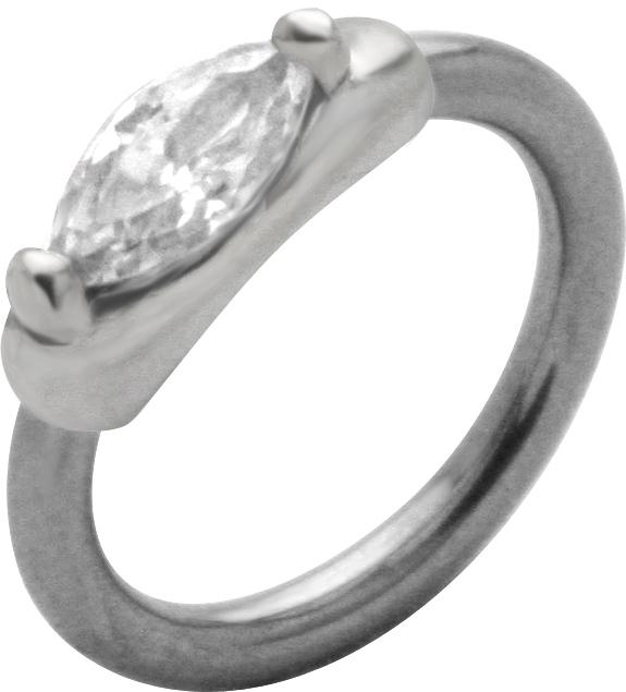 Bauchnabelpiercing Kristall BCR Piercing Ring Klemmring