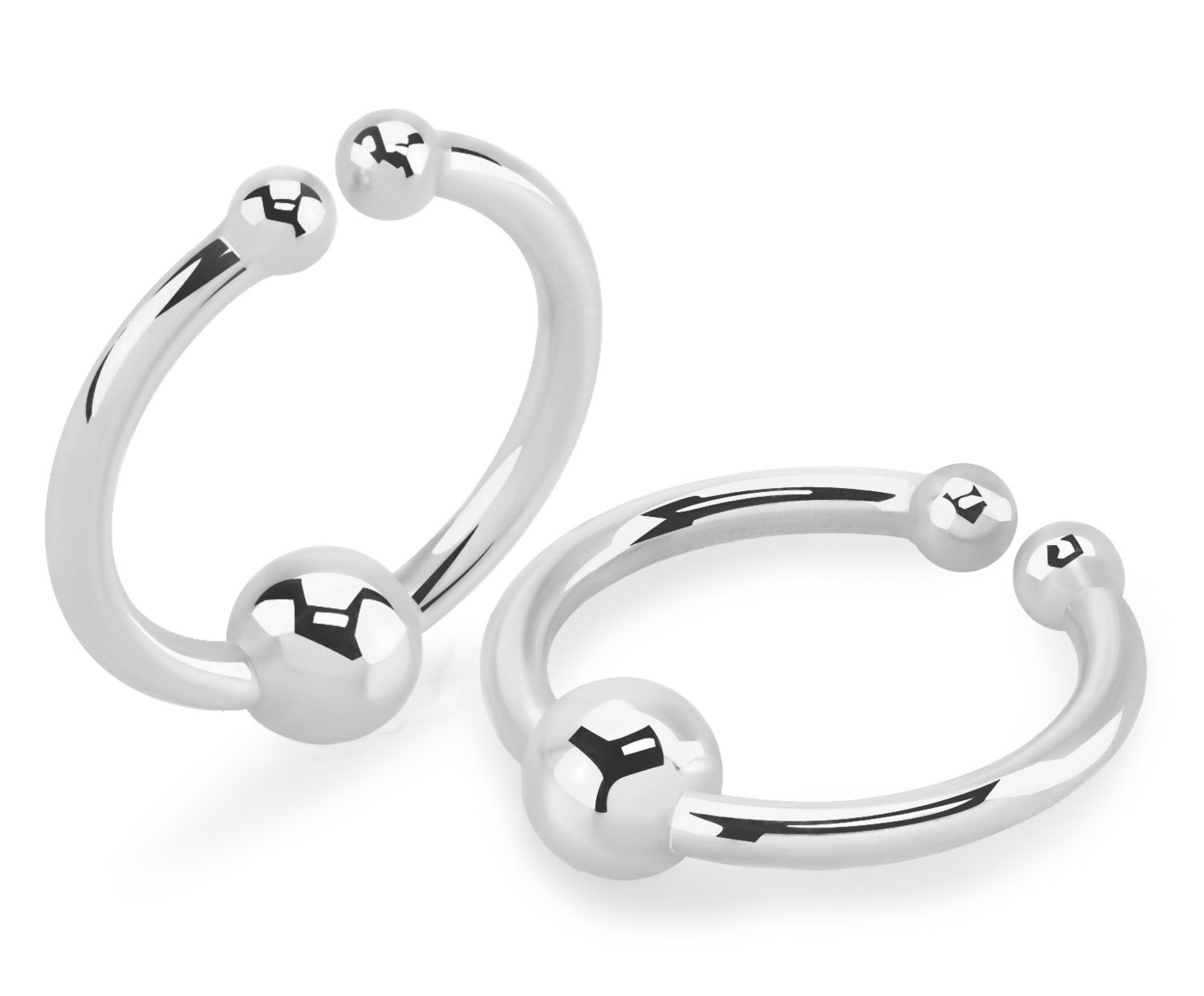 Fake Septum Piercing Clip aus Echtsilber 1.0mm Stärke   8mm/10mm/12mm Durchmesser