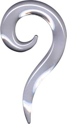 p3867_3 Piercing Dehnungssichel aus Glas Expander Claw Spirale