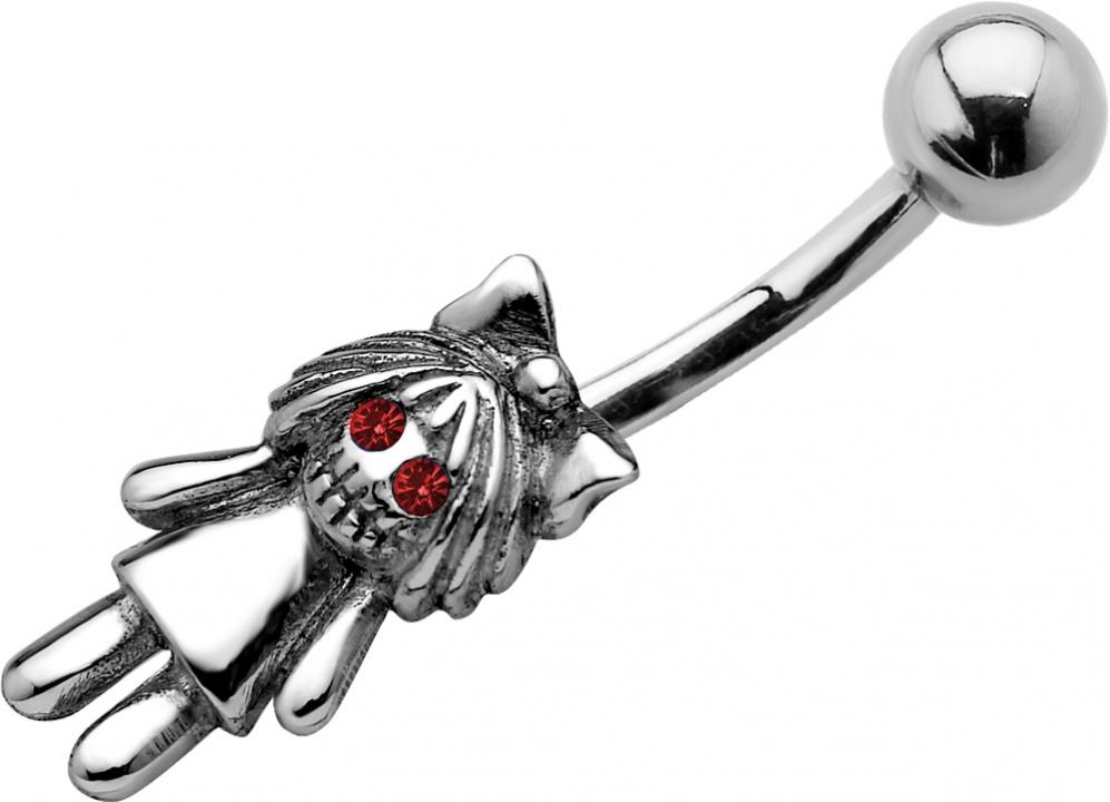 Bauchnabelpiercing Zombie Puppe Gothic Halloween