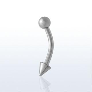 Piercing Banane mit Spitze und Kugel 1.2 / 1.6mm Chirurgenstahl