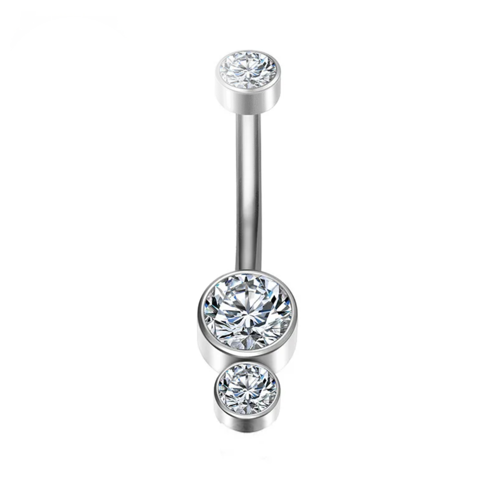 Bauchnabelpiercing Titan G23 mit Kristallen