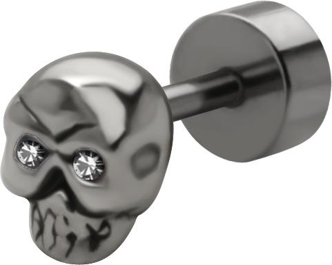 ssfp-18_kopie Stahl Piercing Kugel Totenkopf Motiv Verschluss 1.2mm Schraubkugel