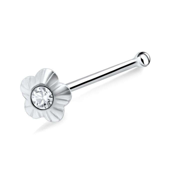 Nasenstecker Pin Blume Silber silberfarbig schwarz goldfarbig roségoldfarbig