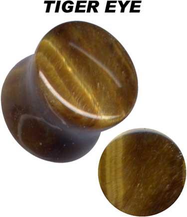 35005 Plug Ohr Piercing aus Tiger Auge Naturstein