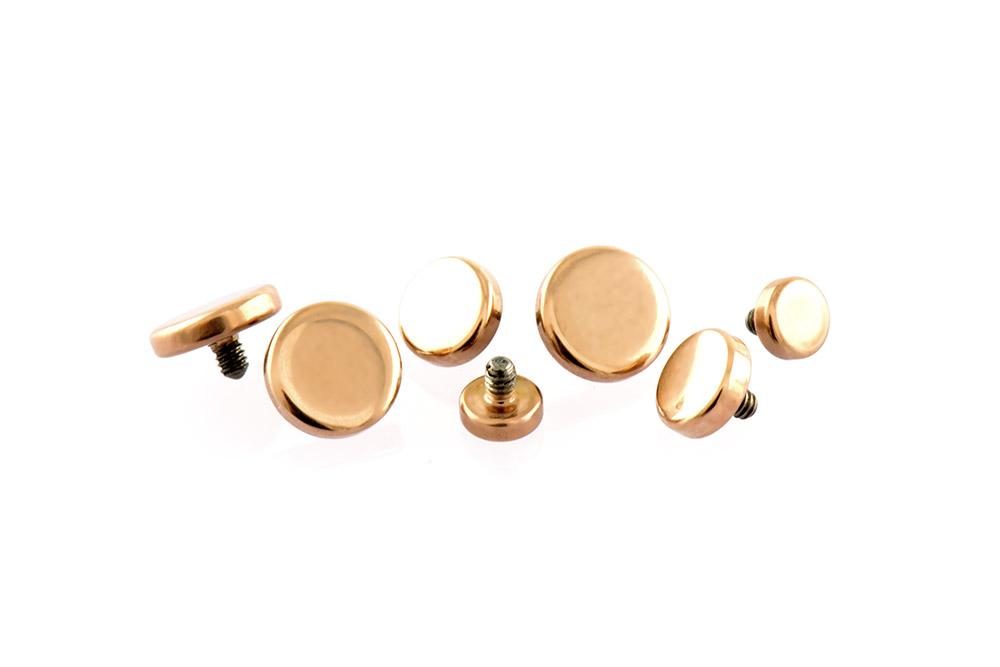 Titan Dermal Anchor Microdermal Disc roségoldfarbig 3mm/4mm/5mm