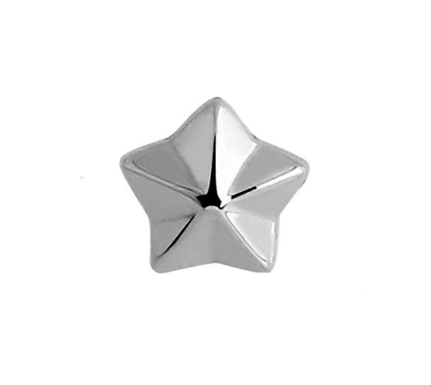 Stahl Piercing Motiv Stern nur Aufsatz oder mit Barbell oder Labret (wählbar)