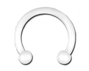 pt300f Hufeisen Circular Piercing PTFE mit farbigen Acryl Kugeln 1.2/1.6 mm