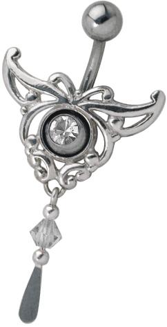 bsa101_kopie Bauchnabelpiercing mit Tribal Schild Kristallstein crystal