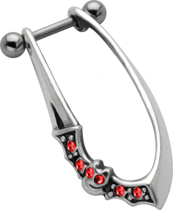 Helix Piercing Gothic Fledermaus Schild rechtes Ohr Barbell