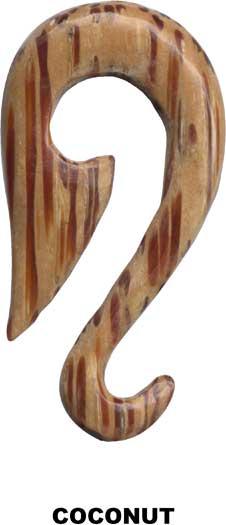 p3639_3 Piercing Expander Kokosnuss Holz Dehnungsspirale Claw Taper