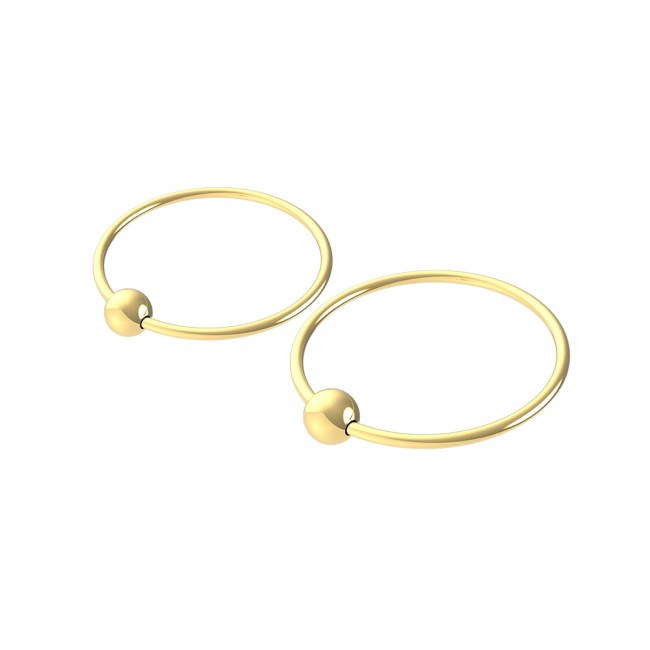 Nasenring Nasenpiercing 14karat Gelbgold 2mm-Kugel mit Geschenkbox