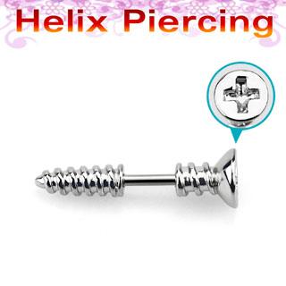 Helix Tragus Piercing Schraube Barbell 1.2mm x 6mm