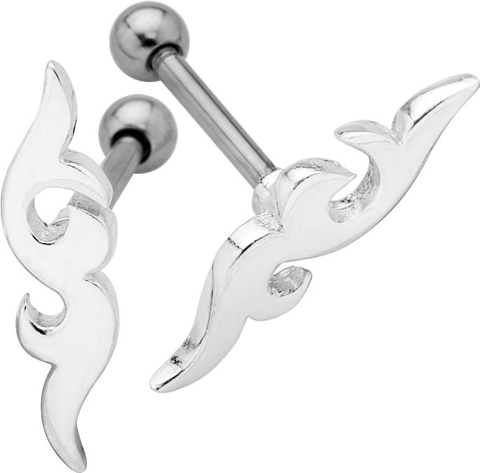 Helix Tragus Piercing Tribal Motiv rechtes Ohr Barbell Schmuck