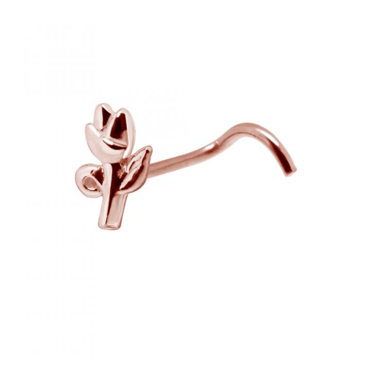 Nasenstecker Spirale Silber Rose silberfarbig schwarz goldfarbig roségoldfarbig