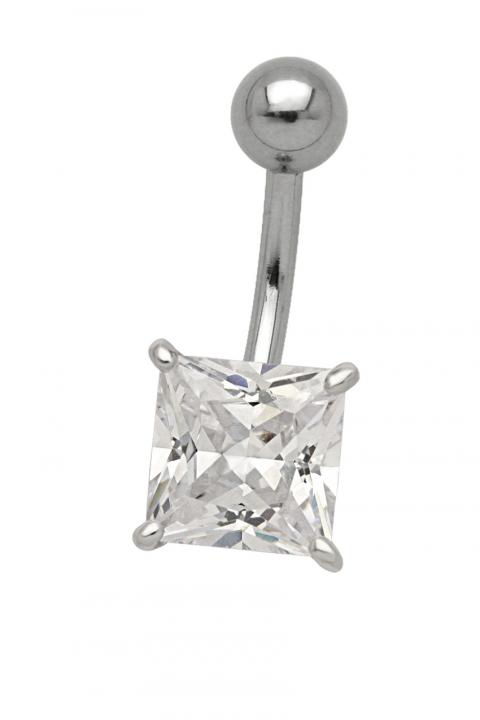 Bauchnabelpiercing Facetten Kristall quadrat Crystal Belly