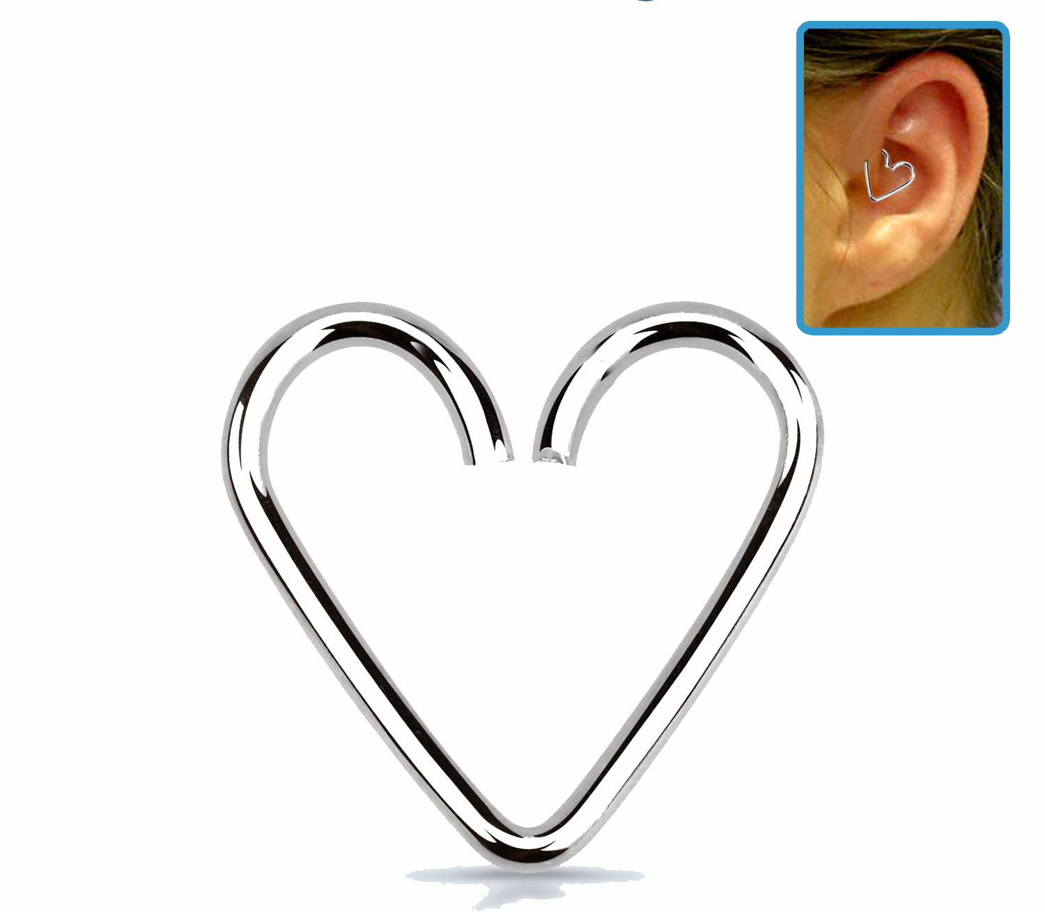 Helix Fake Piercing aus 925er Silber silberfarbig goldfarbig roségoldfarbig zum Klemmen