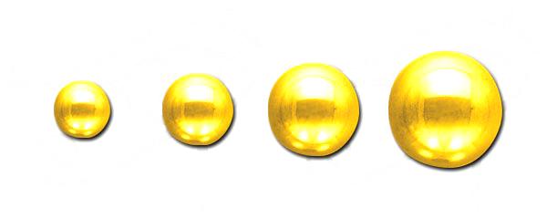 Goldfarbene Piercing Klemmkugel Stahl Kugel Verschluss für BCR Ringe