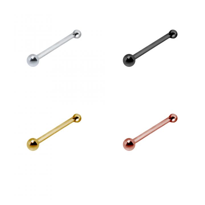 Nasenstecker Pin 1.3mm-Kugel Silber silberfarbig schwarz goldfarbig roségoldfarbig