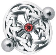 bsh-04_kopie Bauchnabelpiercing keltische Knoten Schild mit Kristall Stein
