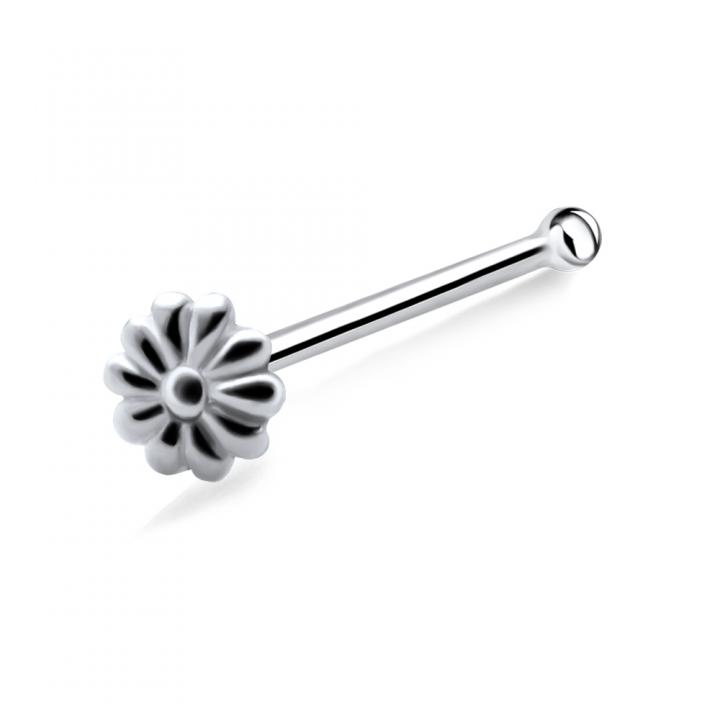 Nasenstecker Pin Blume Silber silberfarbig schwarz goldfarbig roségoldfarbig